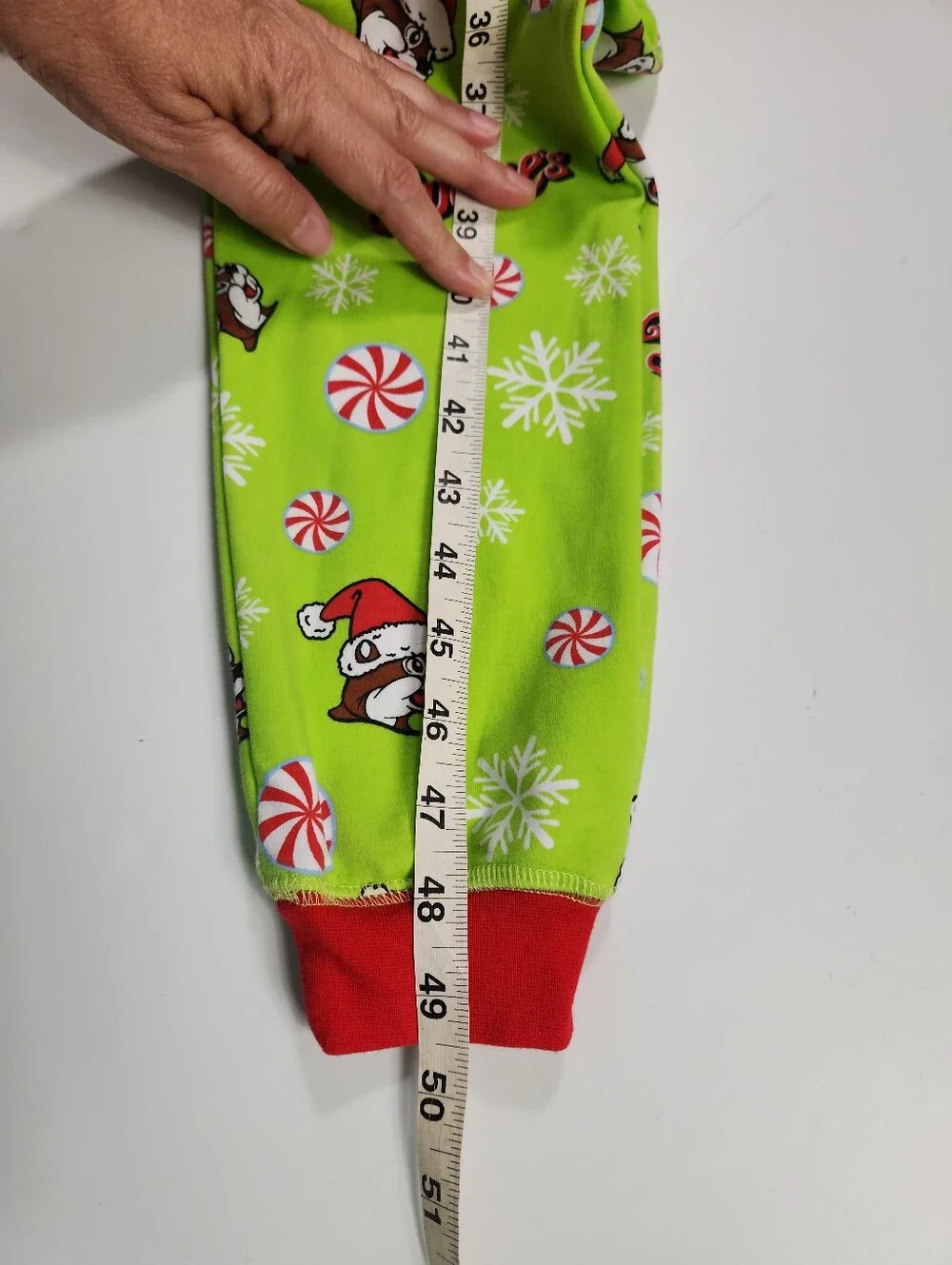 Buc-ee's Christmas Santa Beaver Holiday One Piece Pajamas Youth Large YL